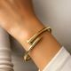 18K Gold Plated Nail Design Minimalist Bracelet